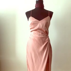 Silky sexy peach color dress!